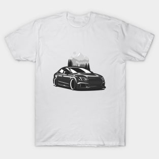 Black A3 RS3 stylized T-Shirt